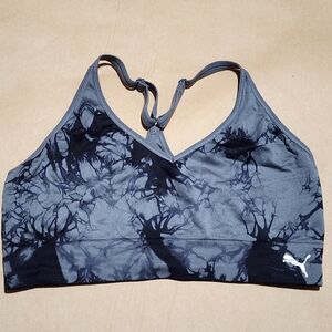 Puma Women's Gray And Black Sports Bra XL